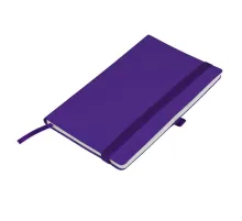 Бизнес-блокнот "Gracy", 130х210 мм, фиолет., кремовая бумага, гибкая обложка, в линейку, на резинке