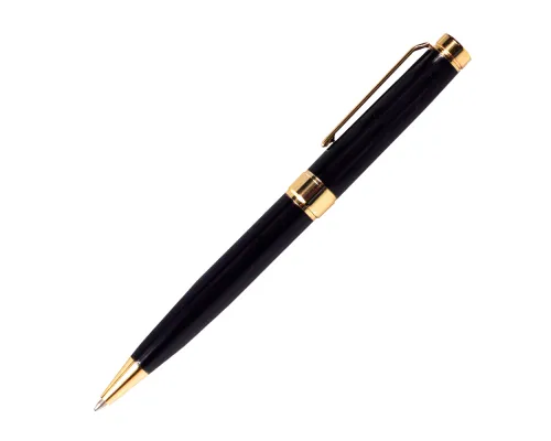 Ручка шариковая глянцевая Grand Diplomat металлическая, черная /золотистая