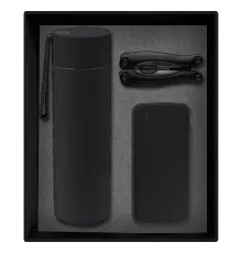 Набор подарочный Solution Prestige Trio (внешний аккумулятор, мультитул, термос), черный