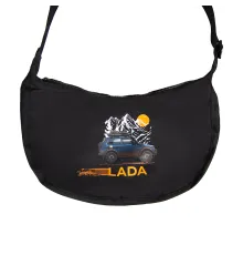 Сумка нейлоновая Messenger Bag Comfort  Explorel Print Sample Lada, черная