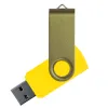 Флеш накопитель USB 2.0 Twister Сolor Mix 16GB, пластик Софт Тач/металл, желтый/оливковый