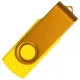 Флеш накопитель USB 2.0 Twister Сolor Mix 16GB, пластик Софт Тач/металл, желтый/золотистый