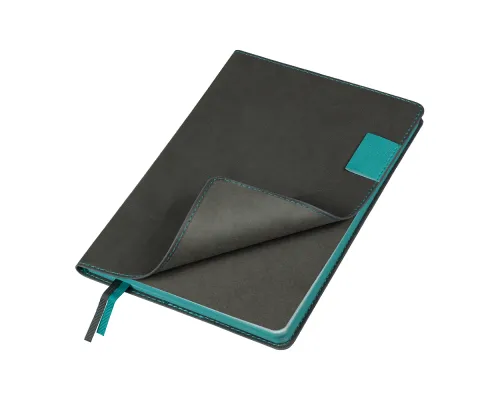 Ежедневник Flexy Freedom Latte А5, серый/бирюзовый, недатированный, в гибкой обложке