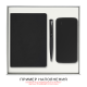 Подарочная коробка, размер 29,7*28,0*4,5 см, Solution Prestige Magnum Linen с магнитным клапаном под индивидуальную вырубку, серебристая, с черным ложементом