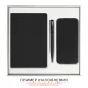 Подарочная коробка, размер 29,7*28,0*4,5 см,  Solution Prestige Magnum Linen  с магнитным клапаном под индивидуальную вырубку, серебристая, с черным ложементом