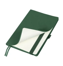 Ежедневник Flexy Line Linen А5, зеленый/зеленый, недатированный, в гибкой обложке, с резинкой и петлей для ручки
