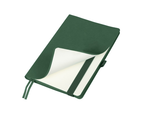 Ежедневник Flexy Line Linen А5, зеленый/зеленый, недатированный, в гибкой обложке, с резинкой и петлей для ручки Ежедневник Flexy Line Linen А5, зеленый/зеленый, недатированный, в гибкой обложке, с резинкой и петлей для ручки