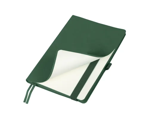 Ежедневник Flexy Line Linen А5, зеленый/зеленый, недатированный, в гибкой обложке, с резинкой и петлей для ручки Ежедневник Flexy Line Linen А5, зеленый/зеленый, недатированный, в гибкой обложке, с резинкой и петлей для ручки