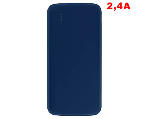 Внешний аккумулятор «Universal», 10 000 mAH, 5V 2.4 A, темно-синий