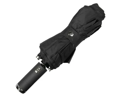 Зонт складной автоматический, Forest Lotus Flashlight, диаметр 100 см, радиус 23 дюйма, 9 панелей, в подарочной коробке,  черный
