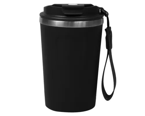 Термокружка Zencup вакуумная, стальная, 380 мл, черная