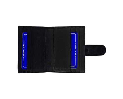 Футляр для кредитных карт и купюр/картхолдер Leather Road из нат. кожи, черный