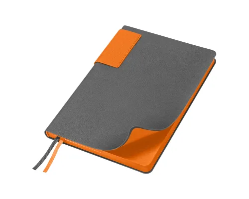 Ежедневник Flexy Star Sivilia Grey Edition Color А5 серо-оранжевый, недатированный в гибкой обложке