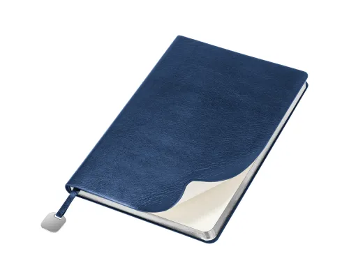 Ежедневник Flexy Buffalo А5, темно-синий с серебристым срезом, недатированный, в гибкой обложке