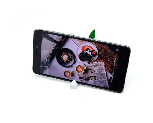 Ручка шариковая, треугольная, пластиковая, софт тач, зеленая/белая, PhonePen Ручка шариковая, треугольная, пластиковая, софт тач, зеленая/белая, PhonePen
