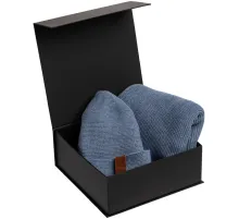 Подарочная коробка, размер 25*21*8,5 см, Solution Prestige Linen с магнитным клапаном, черная,
