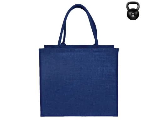 Сумка из джута Caravan Jute, размер 36*40*21 см, темно-синяя