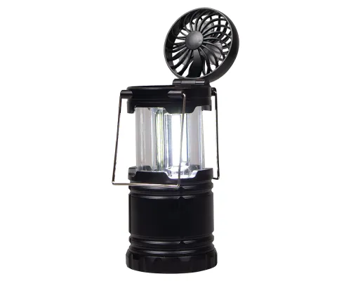 Фонарь Tools Mina, для кемпинга, с вентилятором, пластиковый, черный
