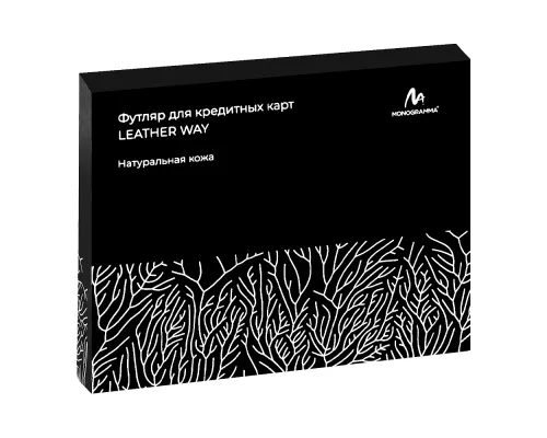 Футляр для кредитных карт/картхолдер Leather Way из нат. кожи, черный
