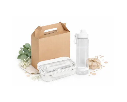 Набор подарочный Solution Everyday Kit  Duo (бутылка для воды, ланчбокс), белый