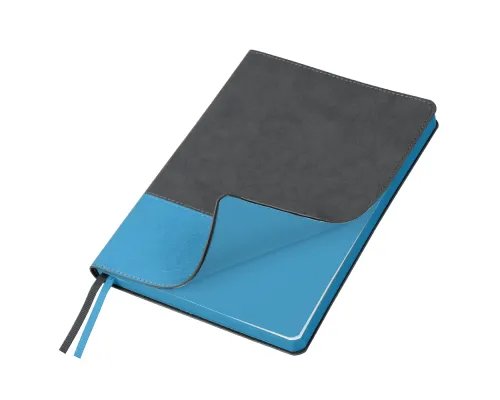 Ежедневник Flexy Treviso Nuba Sand Color А5, серый/голубой, недатированный, в гибкой обложке