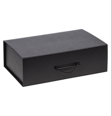 Подарочная коробка, размер 39*26,3*11 см, Solution Prestige Big Case Soft с магнитным клапаном и ручкой , черная