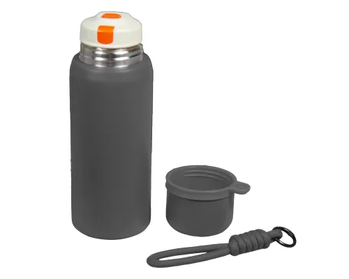 Термос вакуумный стальной La Vie с ремувкой  двухстеночный 500 мл матовый в подарочной упаковке, темно-серый