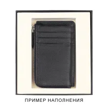 Коробка подарочная, размер 16*14*2 см, Solution Superior Linen, черная, бежевый ложемент с прямоугольной вырубкой