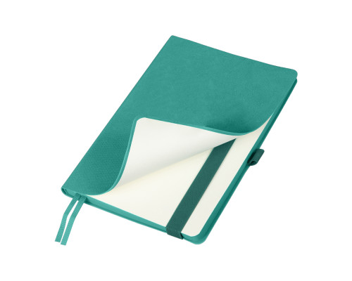 Ежедневник Flexy Line Linen А5, бирюзовый/бирюзовый, недатированный, в гибкой обложке, с резинкой и петлей для ручки Ежедневник Flexy Line Linen А5, бирюзовый/бирюзовый, недатированный, в гибкой обложке, с резинкой и петлей для ручки