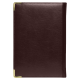 Ежедневник полудатированный Classic Pristine Gold А5, темно-коричневый с золотом, с металлическими уголками, в твердой обложке с поролоном
