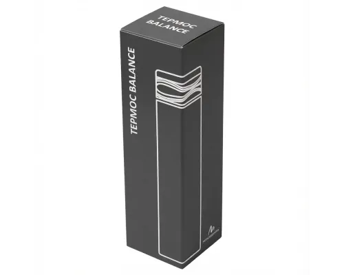 Термос Balance вакуумный стальной, 500 мл, пластиковая крышка, темно-серый, матовый