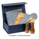 Подарочная коробка, размер 39*26,3*11 см, Solution Prestige Big Case Soft с магнитным клапаном и ручкой , темно-синяя