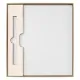 Коробка подарочная, размер 203*220*30 мм, Solution Gift Linen для ежедневника и ручки, кремовая с блеском
