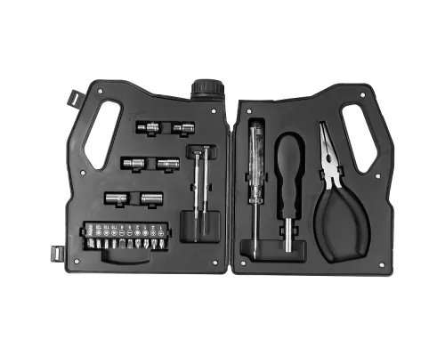 Набор инструментов Tools Oil Can, 21 инструмент,  черный, в пластиковом футляре