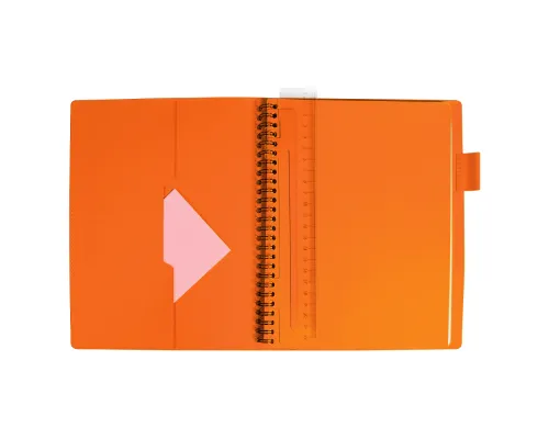Ежедневник Flexy Verde Sivilia B5 на пружине, серо-оранжевый, недатированный, в гибкой обложке