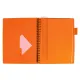 Ежедневник Flexy Verde Sivilia B5 на пружине, серо-оранжевый, недатированный, в гибкой обложке