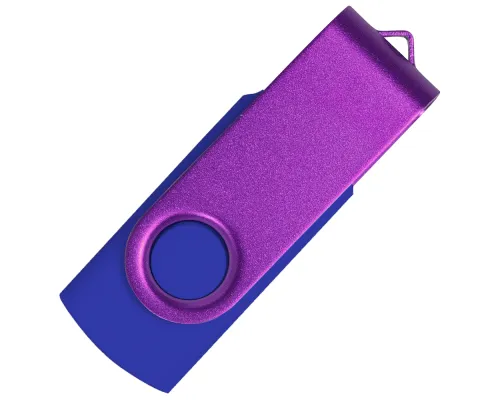 Флеш накопитель USB 2.0 Twister Сolor Mix 16GB, пластик Софт Тач/металл, синий/фиолетовый