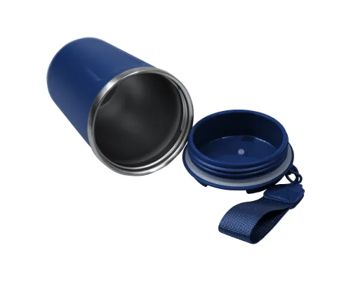 Термокружка Zencup вакуумная, стальная, 380 мл, темно-синяя