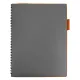Ежедневник Flexy Verde Sivilia B5 на пружине, серо-оранжевый, недатированный, в гибкой обложке