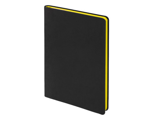 Ежедневник Flexy Latte Soft Touch Black Edition Color А5, черный/желтый, недатированный, в гибкой обложке Ежедневник Flexy Latte Soft Touch Black Edition Color А5, черный/желтый, недатированный, в гибкой обложке