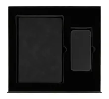 Набор подарочный Solution Prestige Duo (Ежедневник Flexy Luba, Внешний аккумулятор «Universal»), черный