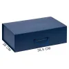 Подарочная коробка, размер 38,5*26*10,5 см, Solution Prestige Big Case Soft с магнитным клапаном и ручкой , с EVA ложементом 36,8*25,1*4 см под индивидуальную вырубку, темно-синяя