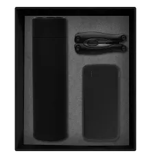 Набор подарочный Solution Prestige Trio (внешний аккумулятор, мультитул, термос), черный
