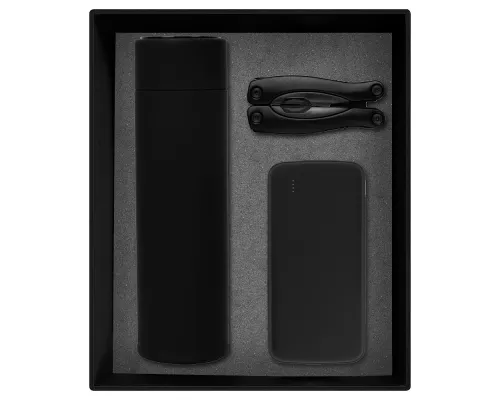 Набор подарочный Solution Prestige Trio (внешний аккумулятор, мультитул, термос), черный