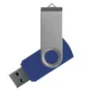 Флеш накопитель USB 2.0 Twister Сolor Mix 16GB, пластик Софт Тач/металл, темно-синий/серебристый