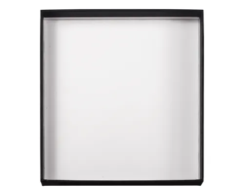 Коробка подарочная, размер 16*14*2 см, Solution Superior Linen, черная, бежевый ложемент с прямоугольной вырубкой