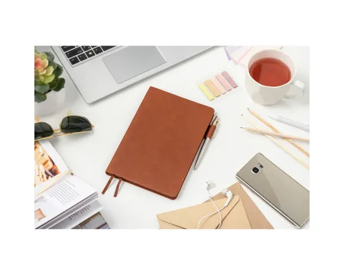 Ежедневник Flexy Asstra Petrus A5, светло-коричневый, недатированный, в гибкой обложке