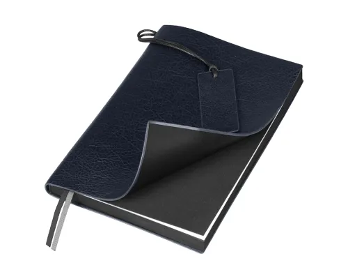 Ежедневник Flexy Foggia Leatherette B5, темно-синий, недатированный, в гибкой обложке в подарочной коробке Ежедневник Flexy Foggia Leatherette B5, темно-синий, недатированный, в гибкой обложке в подарочной коробке