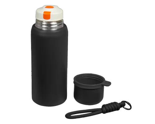 Термос вакуумный стальной La Vie с ремувкой  двухстеночный 500 мл матовый в подарочной упаковке, черный