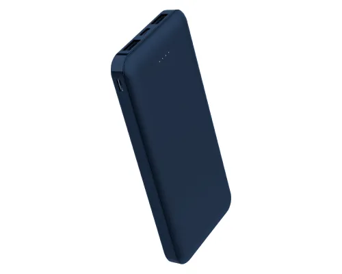 Внешний аккумулятор (powerbank) «Amper», 10 000 mAH, 5V 2.0 A, темно-синий